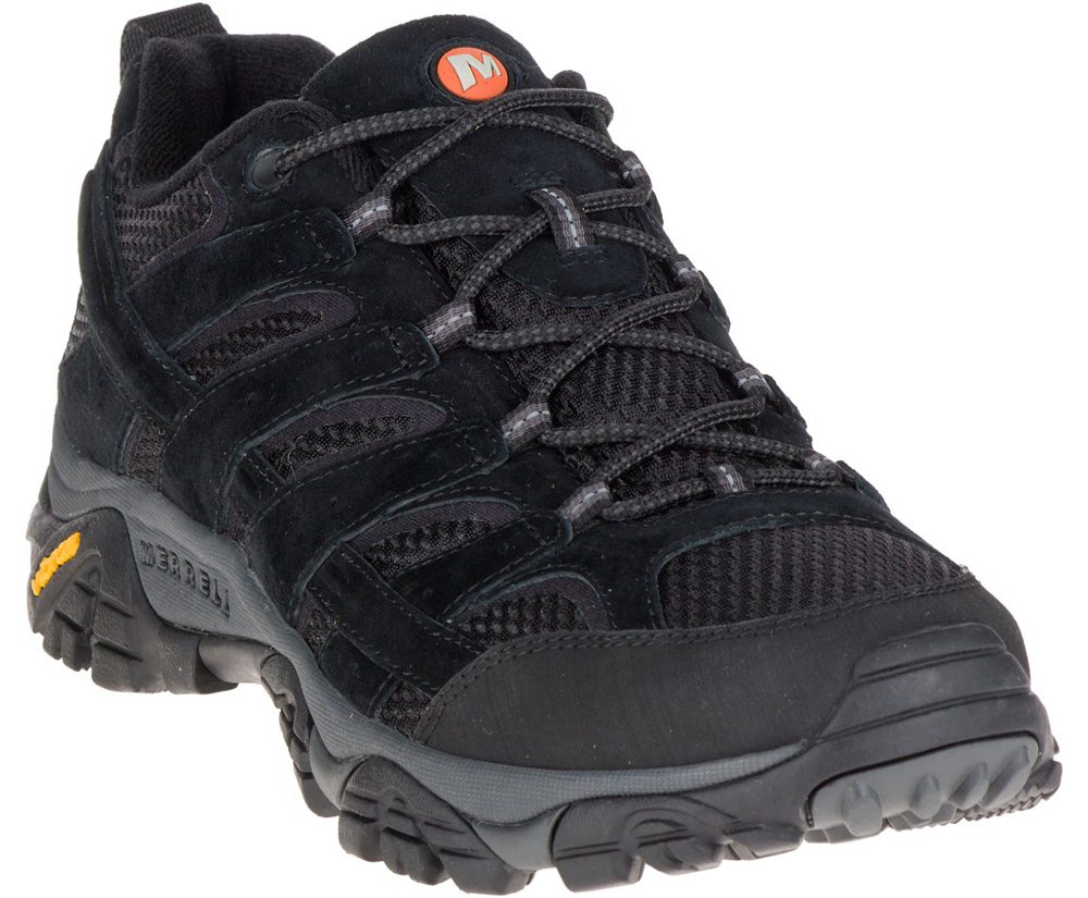 Buty Trekkingowe Merrell Męskie Czarne - Moab 2 Ventilator - 290735-FGP